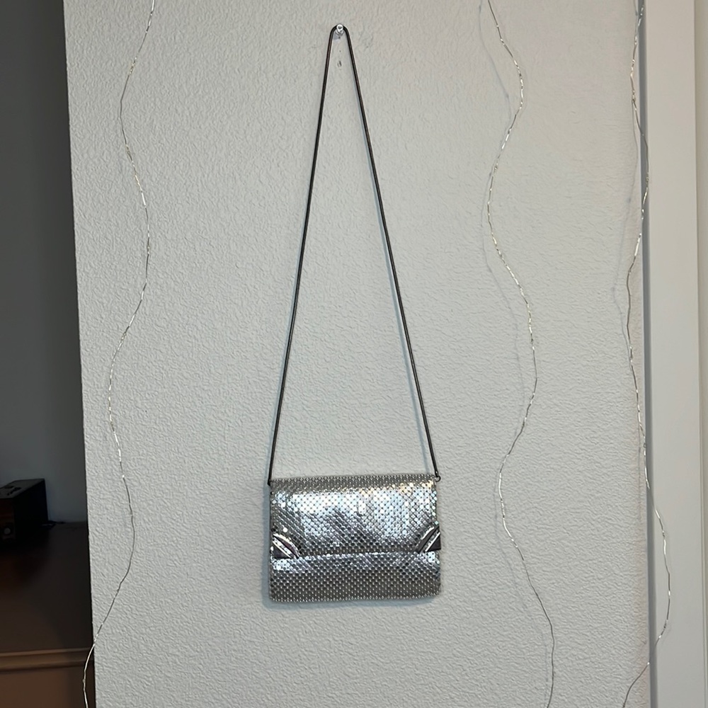 Free Gift W Purchase* Vintage disco clutch bag with strap.